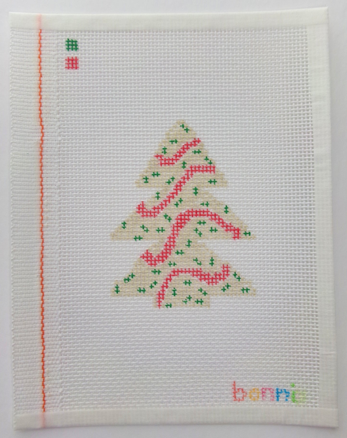 DIGITAL-Christmas Tree Snack Cake Needlepoint Pattern