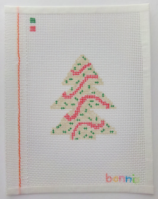 DIGITAL-Christmas Tree Snack Cake Needlepoint Pattern