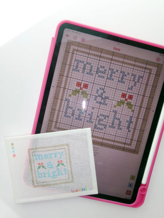 DIGITAL- Merry & Bright Needlepoint Pattern