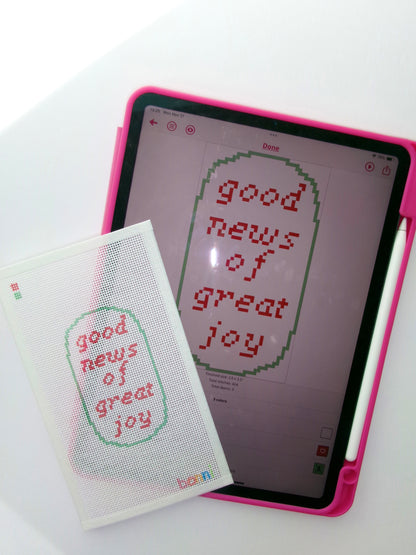 DIGITAL- Good News of Great Joy Needlepoint Pattern
